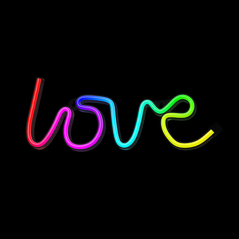 Neon LED RGB LOVE FLRN01 + RC Forever Light - Billede 3