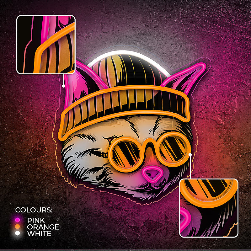 Neon ART LED CAT DREAMER multicolor FLA04 Forever Light - Billede 5