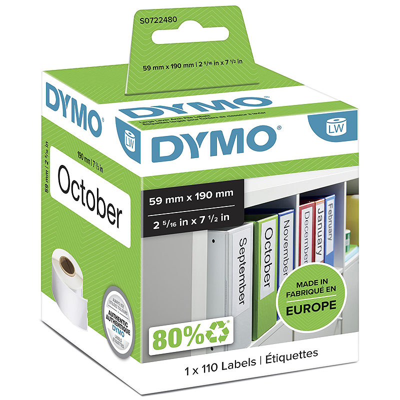 DYMO Ægte LabelWriter-etiketter til ringbind
