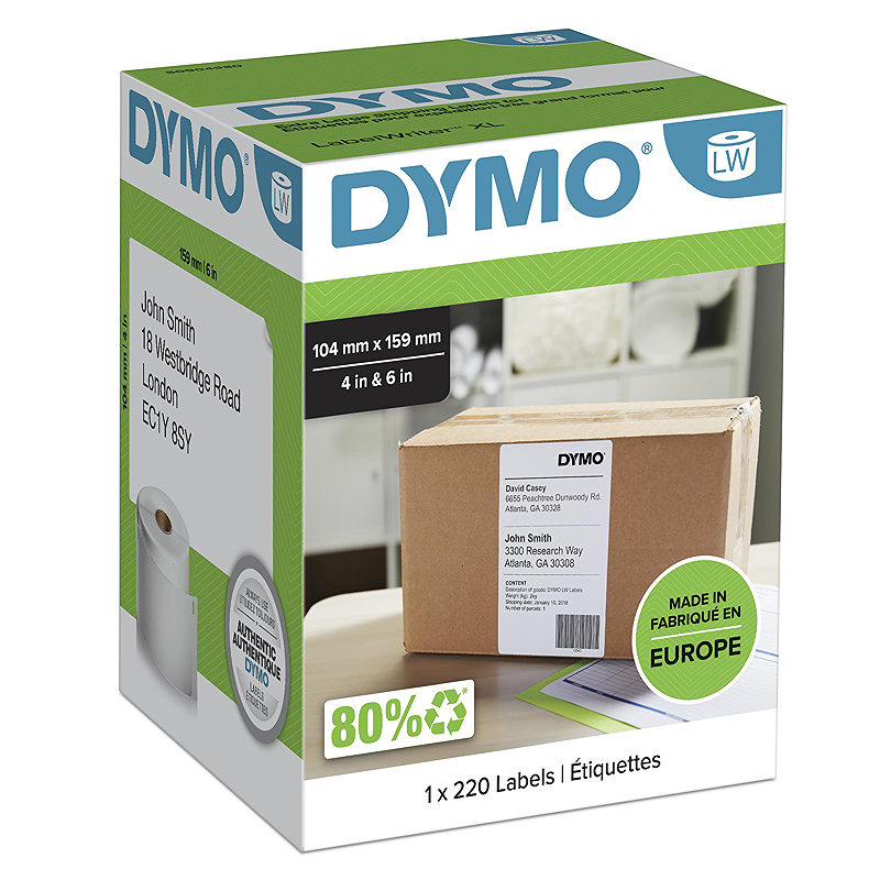 DYMO Ægte LabelWriter Ekstra Store Forsendelsesetiketter