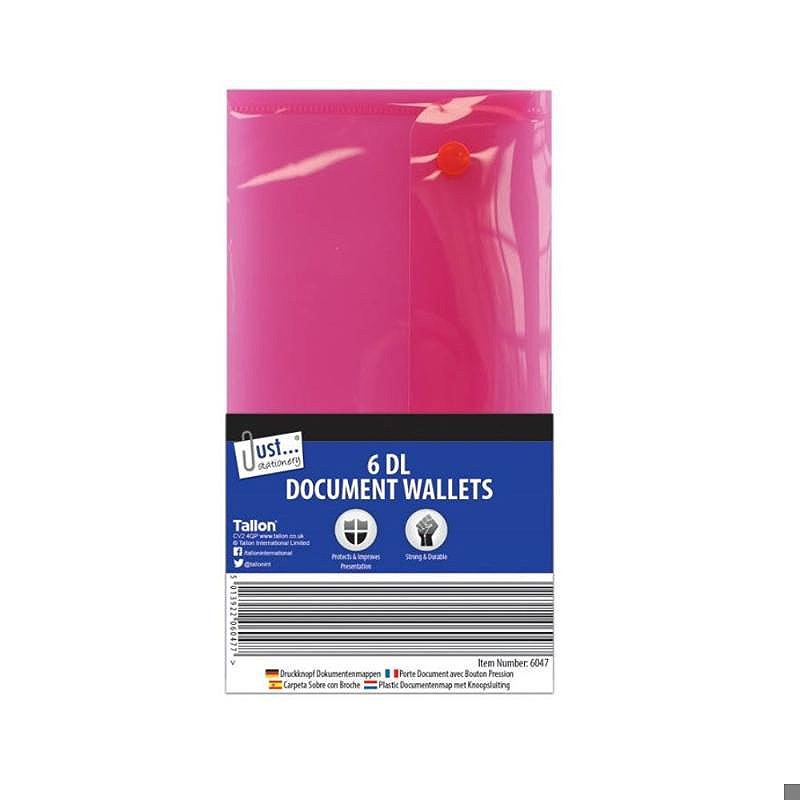 6*pak med plast kuvert/mappe