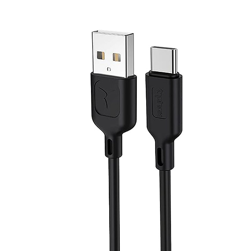CABLE T-PHOX FAST TYPE-C 2.4A 1.2M BLACK