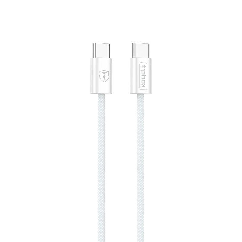 T-PHOX CC15 SERIES USB-C/USB-C CABLE 60W 3A WHITE