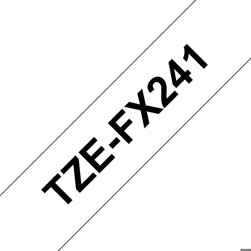 Brother TZE-FX241 etiketbånd Sort på hvid TZ