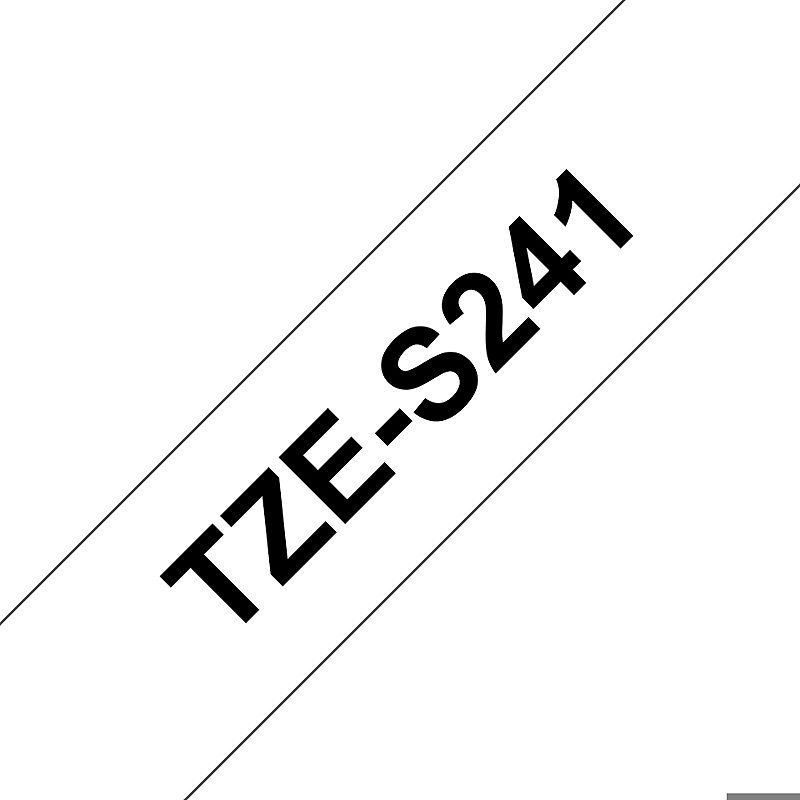 Brother TZE-S241 etiketbånd Sort på hvid TZ