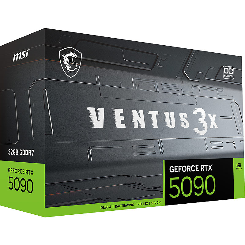 MSI VENTUS GEFORCE RTX 5090 32G 3X OC grafikkort NVIDIA 32 GB GDDR7 - Billede 2