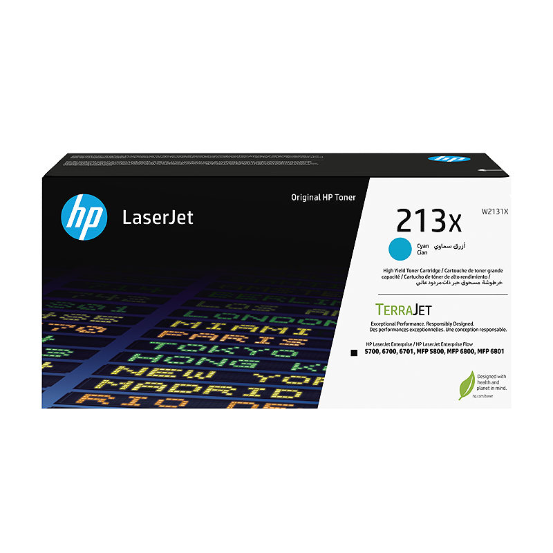 HP 213X original LaserJet-tonerpatron, cyan med høj kapacitet