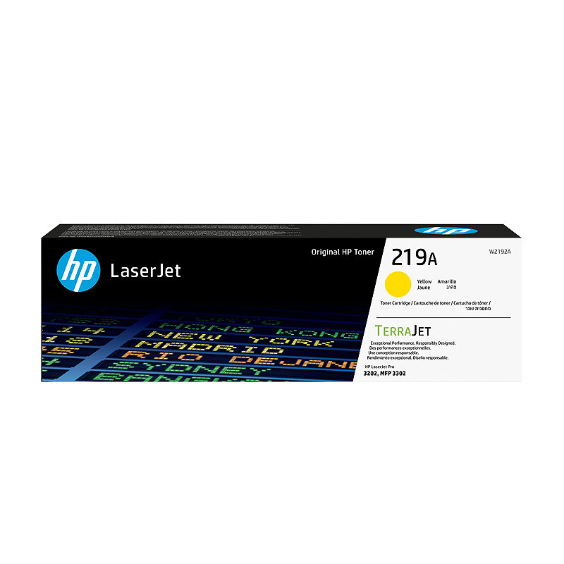 HP 219A original LaserJet-tonerpatron, gul