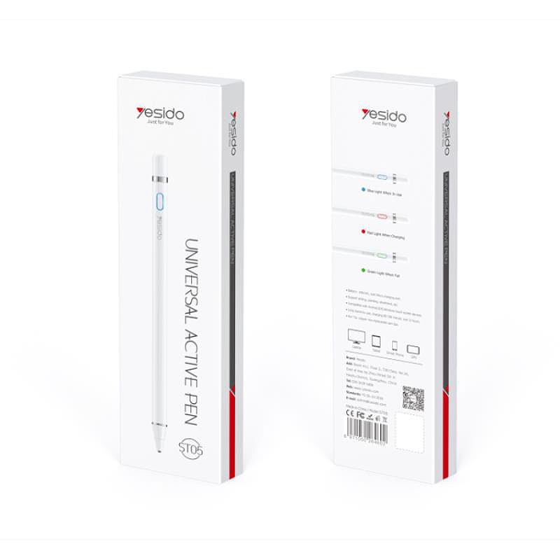 YESIDO ACTIVE STYLUS ST05 140mAh WHITE - Billede 2