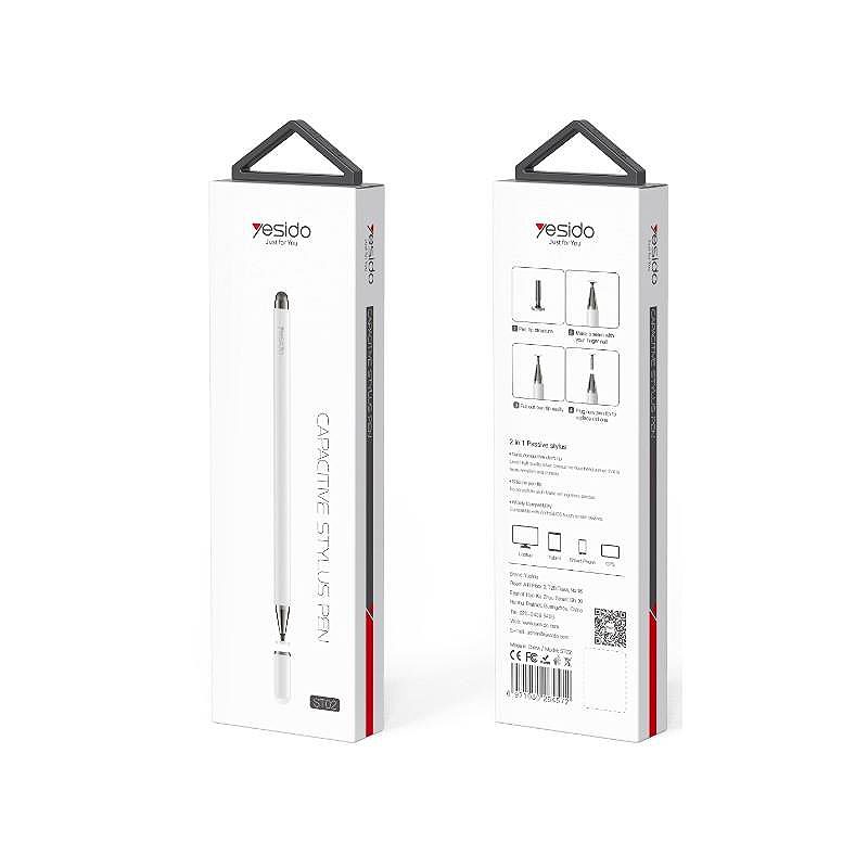YESIDO PASIVE STYLUS ST02 2IN1 WHITE - Billede 2