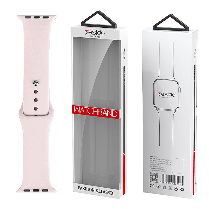 YESIDO WB44 SILICONE STRAP FOR iWATCH S 38/40/41 (97+110) #17 SILT