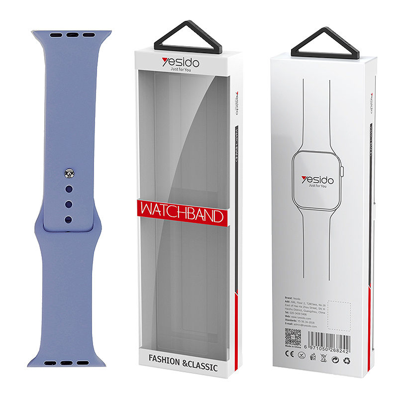 YESIDO WB44 SILICONE STRAP FOR iWATCH S 42/44/45 (97+118) #49 FEN LAN
