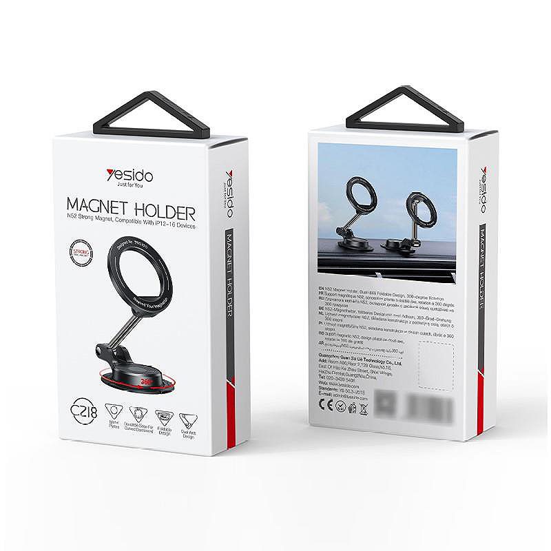 YESDIO MAGNETIC CAR HOLDER C218 MAGSAFE BLACK - Billede 2